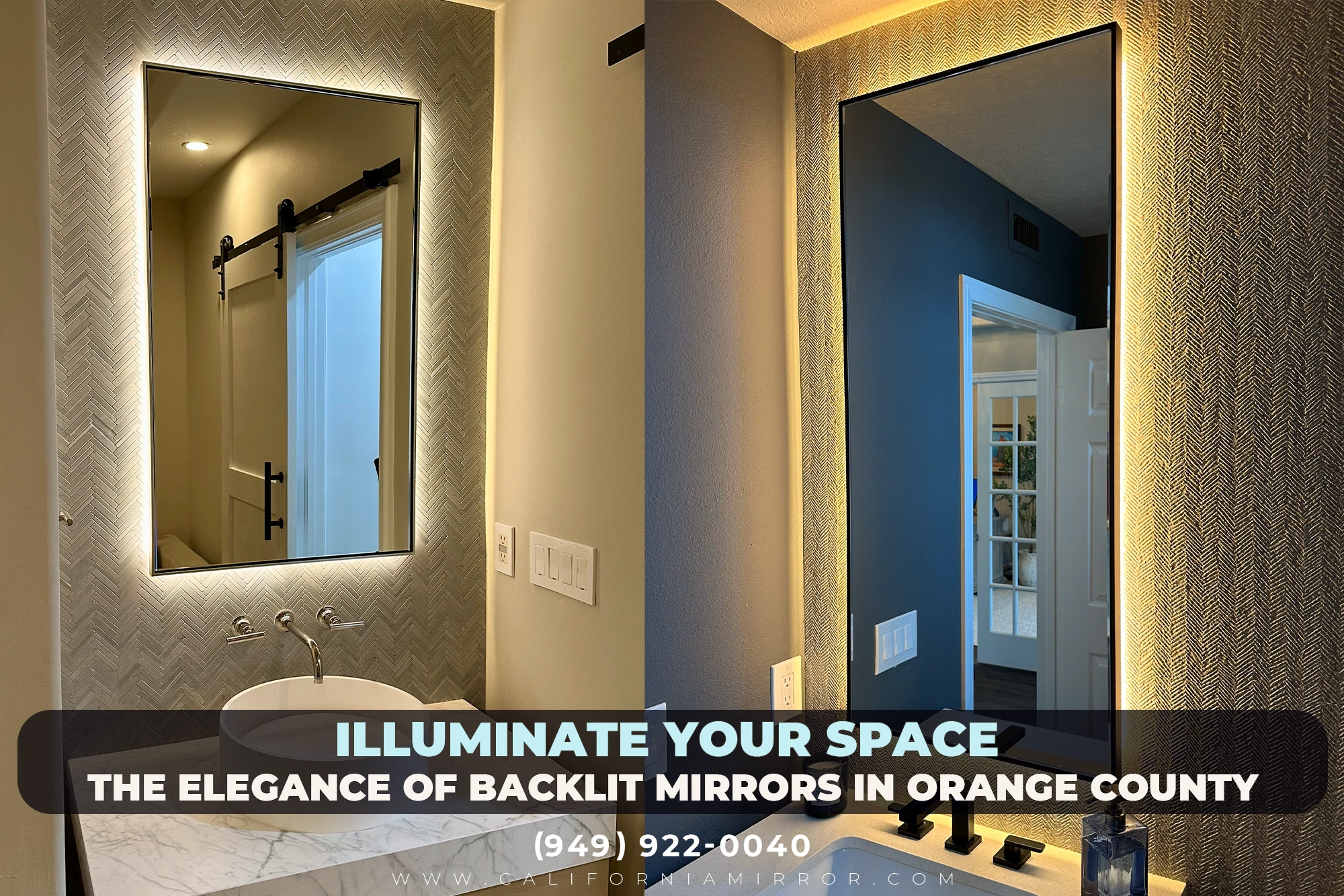 Illuminate Your Space - The Elegance of Backlit Mirrors in Orange County